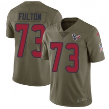 Men's Nike Houston Texans #73 Zach Fulton Limited Olive 2017 Salute to Service NFL Jersey
