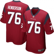 Men's Nike Houston Texans #76 Seantrel Henderson Game Red Alternate NFL Jersey