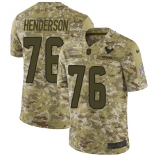 Men's Nike Houston Texans #76 Seantrel Henderson Limited Camo 2018 Salute to Service NFL Jersey