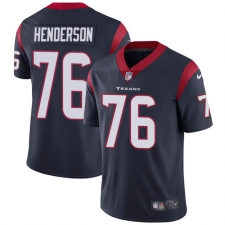 Youth Nike Houston Texans #76 Seantrel Henderson Navy Blue Team Color Vapor Untouchable Limited Player NFL Jersey