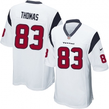 Men's Nike Houston Texans #83 Jordan Thomas Game White NFL Jersey