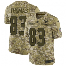 Men's Nike Houston Texans #83 Jordan Thomas Limited Camo 2018 Salute to Service NFL Jersey