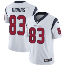 Men's Nike Houston Texans #83 Jordan Thomas White Vapor Untouchable Limited Player NFL Jersey