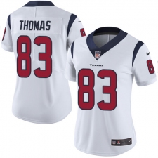 Women's Nike Houston Texans #83 Jordan Thomas White Vapor Untouchable Limited Player NFL Jersey