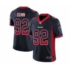 Men's Nike Houston Texans #92 Brandon Dunn Limited Navy Blue Rush Drift Fashion NFL Jersey