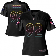 Women's Nike Houston Texans #92 Brandon Dunn Game Black Fashion NFL Jersey