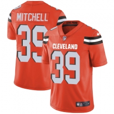 Men's Nike Cleveland Browns #39 Terrance Mitchell Orange Alternate Vapor Untouchable Limited Player NFL Jersey