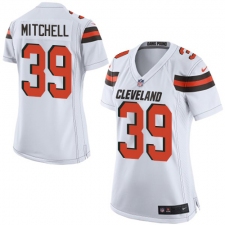 Women's Nike Cleveland Browns #39 Terrance Mitchell Game White NFL Jersey
