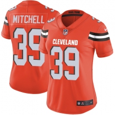 Women's Nike Cleveland Browns #39 Terrance Mitchell Orange Alternate Vapor Untouchable Limited Player NFL Jersey