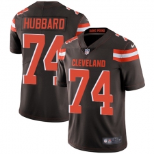Men's Nike Cleveland Browns #74 Chris Hubbard Brown Team Color Vapor Untouchable Limited Player NFL Jersey