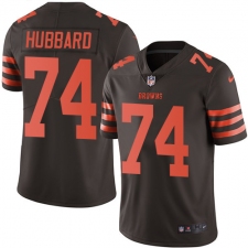 Men's Nike Cleveland Browns #74 Chris Hubbard Limited Brown Rush Vapor Untouchable NFL Jersey