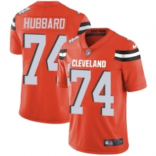 Men's Nike Cleveland Browns #74 Chris Hubbard Orange Alternate Vapor Untouchable Limited Player NFL Jersey