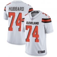 Men's Nike Cleveland Browns #74 Chris Hubbard White Vapor Untouchable Limited Player NFL Jersey