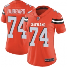 Women's Nike Cleveland Browns #74 Chris Hubbard Orange Alternate Vapor Untouchable Limited Player NFL Jersey