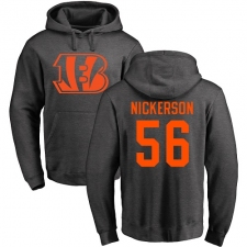 NFL Nike Cincinnati Bengals #56 Hardy Nickerson Ash One Color Pullover Hoodie