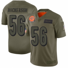 Youth Cincinnati Bengals #56 Hardy Nickerson Limited Camo 2019 Salute to Service Football Jersey
