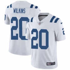 Men's Nike Indianapolis Colts #20 Jordan Wilkins White Vapor Untouchable Limited Player NFL Jersey