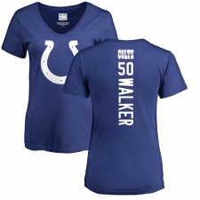NFL Women's Nike Indianapolis Colts #50 Anthony Walker Royal Blue Backer T-Shirt