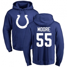 NFL Nike Indianapolis Colts #55 Skai Moore Royal Blue Name & Number Logo Pullover Hoodie