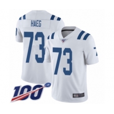 Men's Indianapolis Colts #73 Joe Haeg White Vapor Untouchable Limited Player 100th Season Football Jersey