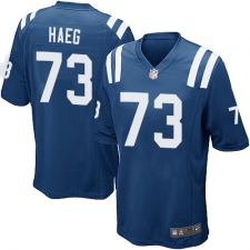 Men's Nike Indianapolis Colts #73 Joe Haeg Game Royal Blue Team Color NFL Jersey