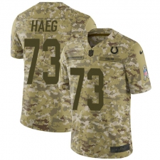 Men's Nike Indianapolis Colts #73 Joe Haeg Limited Camo 2018 Salute to Service NFL Jersey