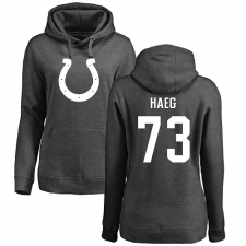 NFL Women's Nike Indianapolis Colts #73 Joe Haeg Ash One Color Pullover Hoodie