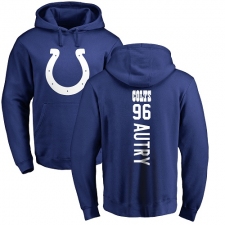 NFL Nike Indianapolis Colts #96 Denico Autry Royal Blue Backer Pullover Hoodie