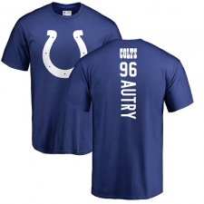 NFL Nike Indianapolis Colts #96 Denico Autry Royal Blue Backer T-Shirt