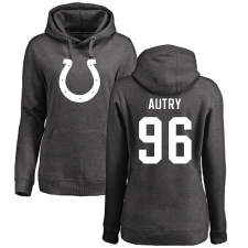 NFL Women's Nike Indianapolis Colts #96 Denico Autry Ash One Color Pullover Hoodie