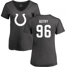 NFL Women's Nike Indianapolis Colts #96 Denico Autry Ash One Color T-Shirt
