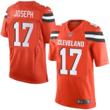 Men's Nike Cleveland Browns #17 Greg Joseph Elite Orange Alternate NFL Jersey