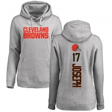 NFL Women's Nike Cleveland Browns #17 Greg Joseph Ash Backer Pullover Hoodie