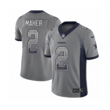 Men's Nike Dallas Cowboys #2 Brett Maher Limited Gray Rush Drift Fashion NFL Jersey