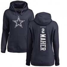 NFL Women's Nike Dallas Cowboys #2 Brett Maher Navy Blue Backer Pullover Hoodie