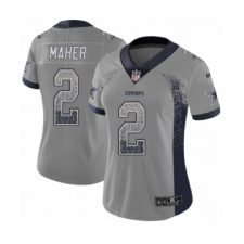 Women's Nike Dallas Cowboys #2 Brett Maher Limited Gray Rush Drift Fashion NFL Jersey