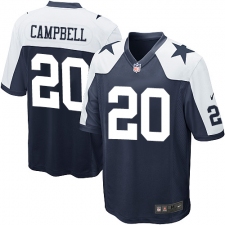 Men's Nike Dallas Cowboys #20 Ibraheim Campbell Game Navy Blue Throwback Alternate NFL Jersey