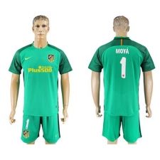 Atletico Madrid #1 Moya Green Goalkeeper Soccer Club Jerseys