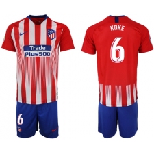 Atletico Madrid #6 Koke Home Soccer Club Jersey5