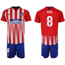 Atletico Madrid #8 Saul Home Soccer Club Jerseys