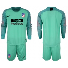 Atletico Madrid Blank Green Goalkeeper Long Sleeves Soccer Club Jersey4