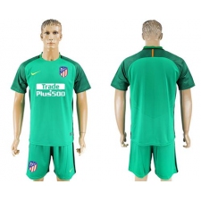 Atletico Madrid Blank Green Goalkeeper Soccer Club Jersey1