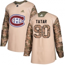 Men's Adidas Montreal Canadiens #90 Tomas Tatar Authentic Camo Veterans Day Practice NHL Jersey