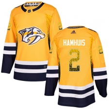 Men's Adidas Nashville Predators #2 Dan Hamhuis Authentic Gold Drift Fashion NHL Jersey