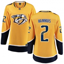 Women's Nashville Predators #2 Dan Hamhuis Fanatics Branded Gold Home Breakaway NHL Jersey