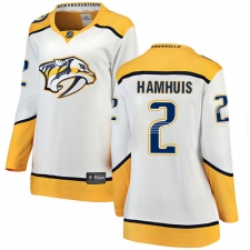 Women's Nashville Predators #2 Dan Hamhuis Fanatics Branded White Away Breakaway NHL Jersey