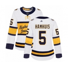 Women's Nashville Predators #5 Dan Hamhuis Authentic White 2020 Winter Classic Hockey Jersey