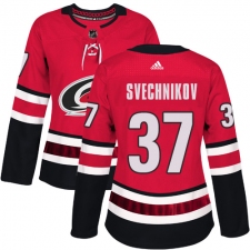 Women's Adidas Carolina Hurricanes #37 Andrei Svechnikov Premier Red Home NHL Jersey