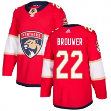 Youth Adidas Florida Panthers #22 Troy Brouwer Premier Red Home NHL Jersey