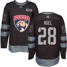 Men's Adidas Florida Panthers #28 Serron Noel Authentic Black 1917-2017 100th Anniversary NHL Jersey